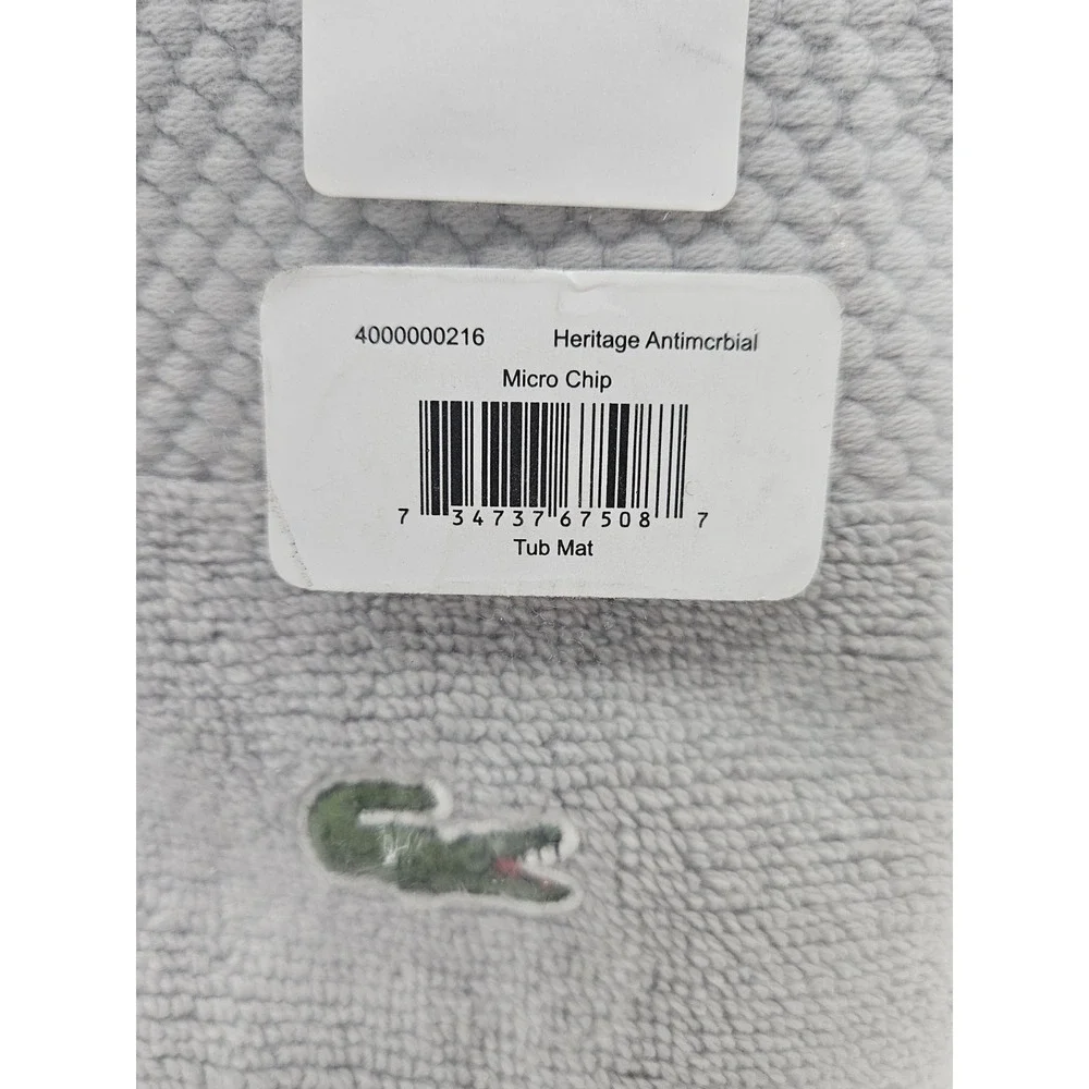 Lacoste Heritage 100% Supima Cotton Tub Mat, Microchip (Gray), 21